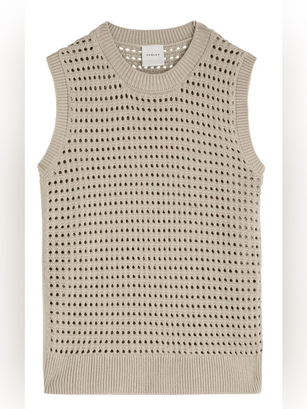 Varley Jenson Stitch Knit Tank Light Taupe Medium - Picture 5 of 11